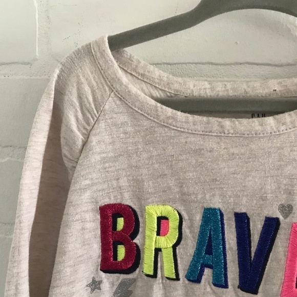 Gap Kids - Cream Graphic longsleeve shirt for Girl Size S - Picture 3 of 5